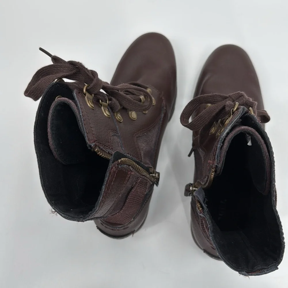 Sorel Women's Brown Emelie Conquest Boots Size 5 Zipper and Lace Up - Picture 9 of 14